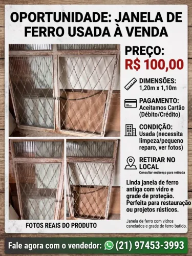 Janela de Ferro Antiga