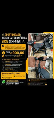 Vendo bicicleta ergométrica pouquíssimo usada