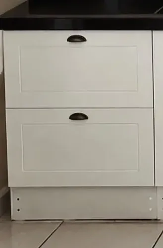 Armário de Cozinha Modulado Branco com 2 Gavetas