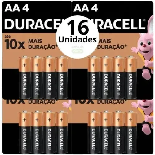 PILHA AA DURACELL - 16 UNIDADES