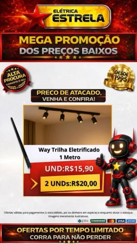 Way Trilha Eletrificado 1 Metro - Promoção com Preço de Atacado