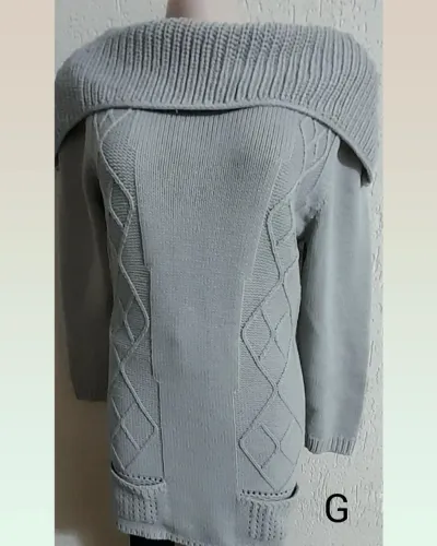 Blusão de Lã Veste Leg Tricô Tam.G