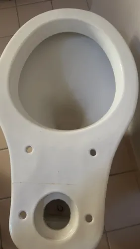 Vaso sanitário branco usado em ótimo estado