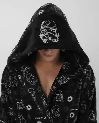 Robe masculino em  fleece star Wars Darth vader preto/Disney 