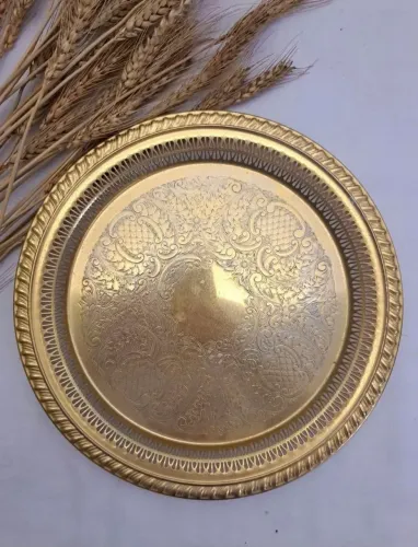 Bandeja Vintage Sueca Scandia Guld - Banho de Ouro 24k