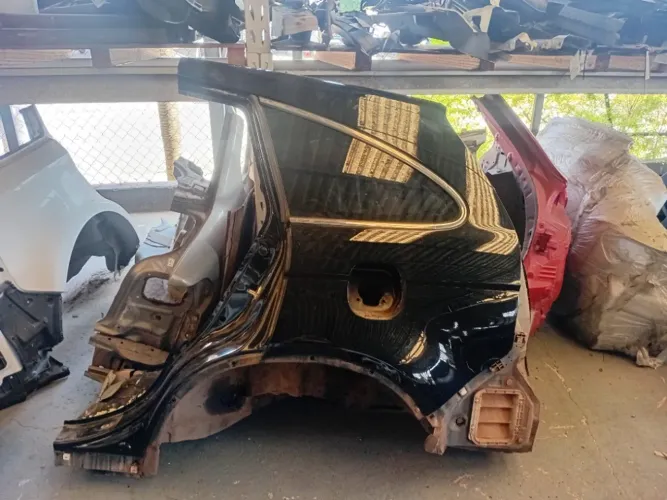 Lateral Traseira Com Vidro Lado Esquerdo Honda Crv 2010 Preto
