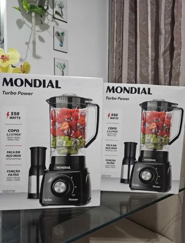 Liquidificador Turbo Mondial 127v copo grande 2,2L( Novo )