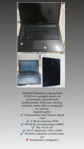 Notebook Multilaser legacy