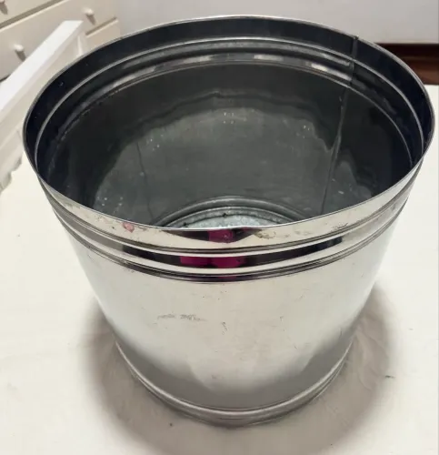 Cachepot / vaso de inox grande 40x40