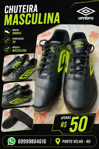 CHUTEIRA MASCULINA SEMINOVA (R$50,00)