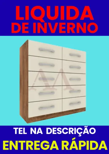 Cômoda Com 10 Gavetas Linda Super Vendida Entrega Rápida temos diversos modelos