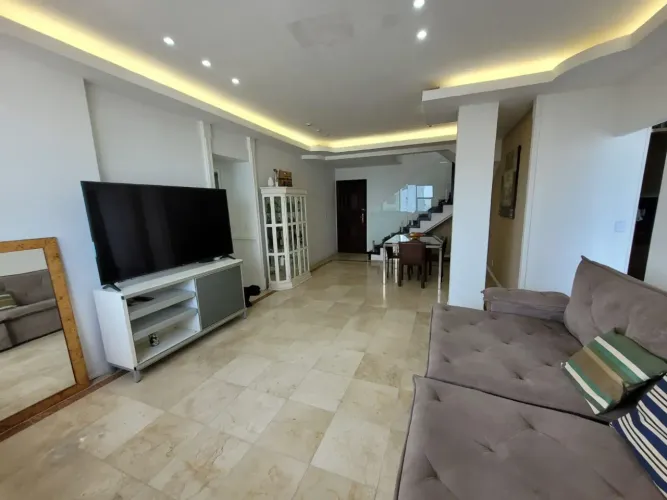 Frontal Mar MOBILIADO - Cobertura duplex para venda tem 190 m2 com 3 quartos!!!