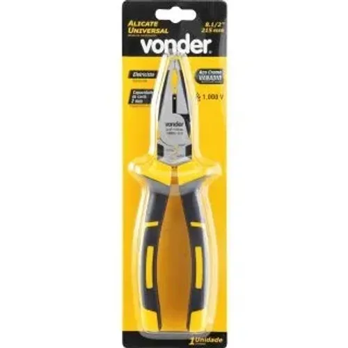 Alicate universal eletricista 8.1/2 - CrV - 1000V ( Vonder )