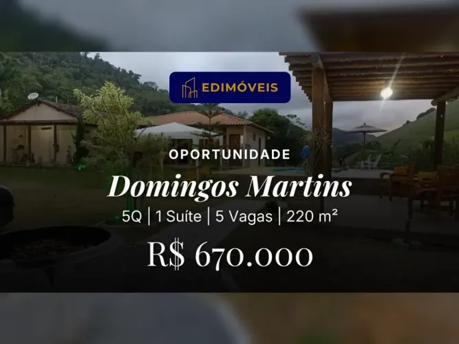 Casa Espetacular com 5 Quartos e Lazer Completo em Domingos Martins