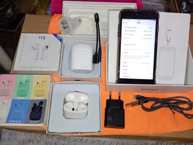 Iphone 7 Plus 128GB Black com película traseira 5D na caixa