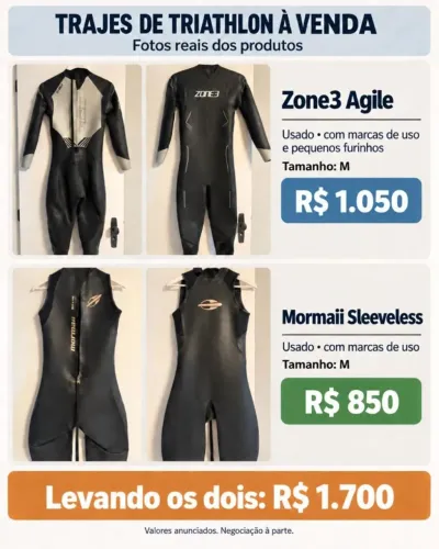 Trajes de triathlon tamanho M