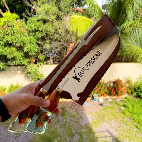 Kit churrasco garfo e picanheira ,pesca