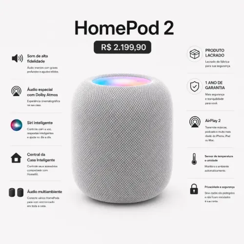 Apple Home Pod 2 Casa Inteligente Alexa JBL Lacrado