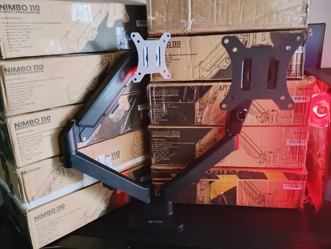 Suporte articulado pistão a gás duplo novo