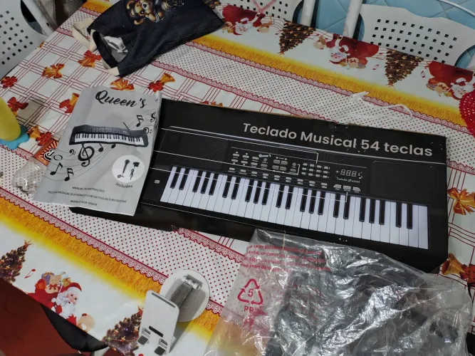 TECLADO MUSICAL QUEEN'S 61 TECLAS USADO (PRATICAMENTE NOVO)