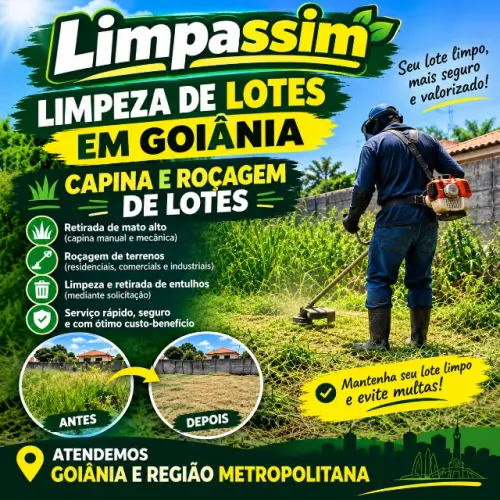 Limpeza de lotes em goiania e região metropolitana