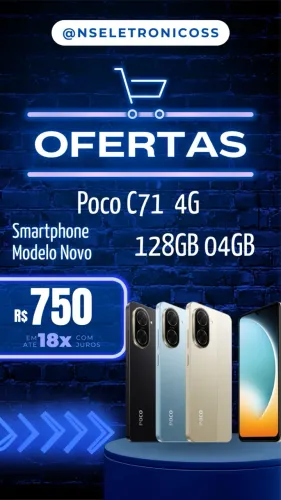 Xiaomi Poco c71 128/04 - Preto Dourado Azul 