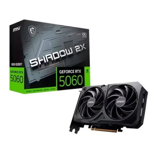 Placa de Vídeo NVIDIA GeForce MSI RTX 5060 8GB SHADOW 2X OC
