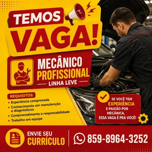 Vaga para mecânico