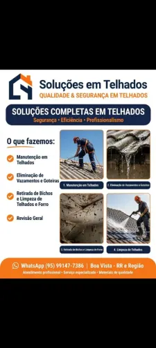 Manutenção de telhados tocas de telhas etc