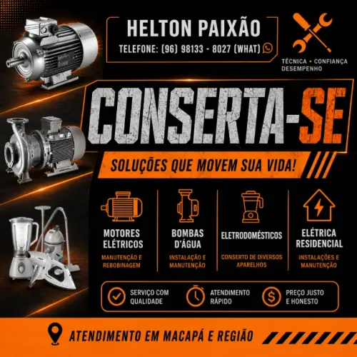 Conserto de Motores, Bombas e Eletrodomésticos em Macapá