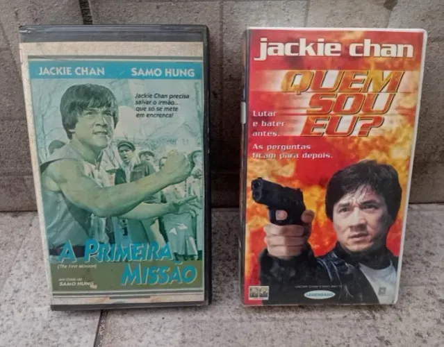 2 FILMES VHS JACKIE CHAN - ORIGINAIS - COLECIONADORES