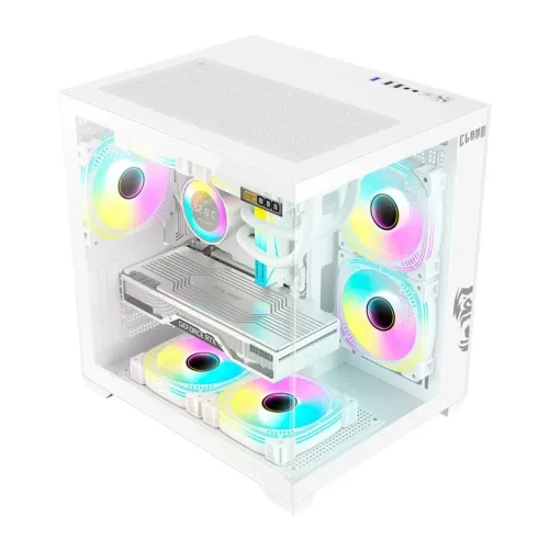 Gabinete gamer snow grodd - clanm 