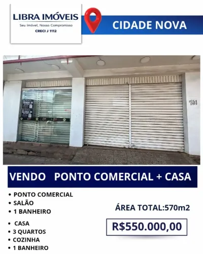 IMOBILIÁRIA LIBRA IMÓVEIS VENDE PONTO COMERCIAL + CASA