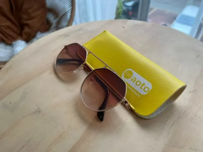 Óculos de sol feminino + bolsa de armazenamento