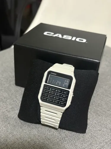 Relógio de Pulso Digital Casio Data Bank, modelo CA-53WF-8B