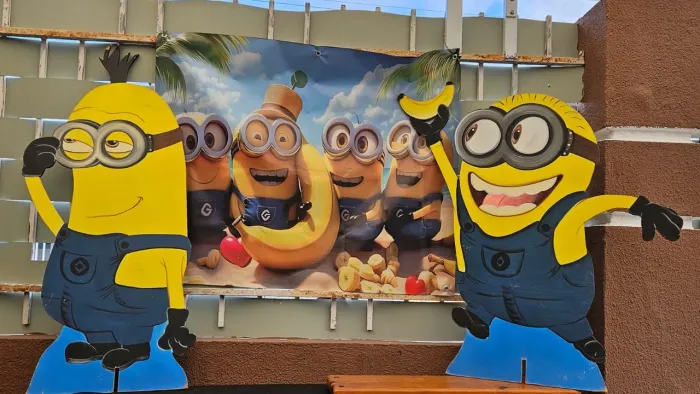 Decoração minios - painel + 2 minios de 1metro cada