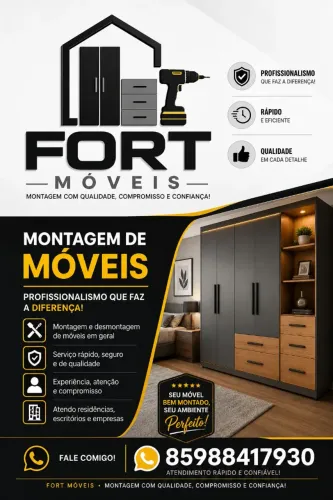 FORT MÓVEIS MONTAGEM DE MÓVEIS COM QUALIDADE E RAPIDEZ!