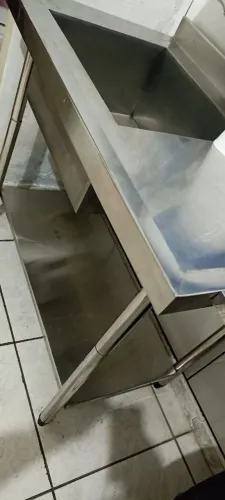 Pia inox tanque restaurante pé ajustável bojo fundo quadrado hamburgueria pizza sorvete me