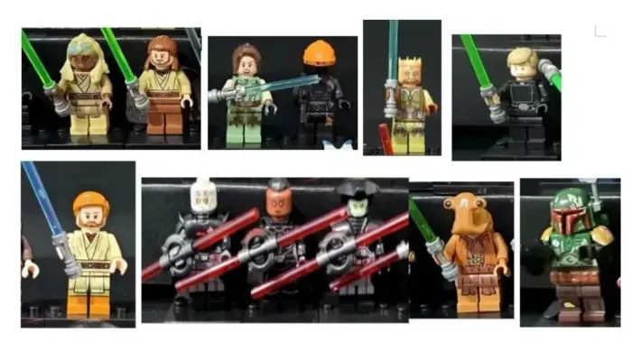 12 miniaturas star wars blocos de montar