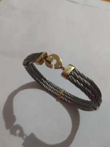 Duas pulseiras em moeda e Cabo náutico 