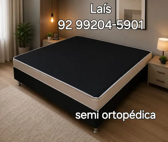 CAMA BOX CASAL NOVA PRETA ___001