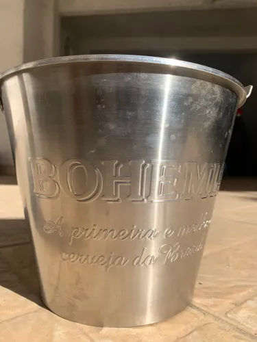 Balde de Cerveja Bohemia Original em Aço Inox - Novo