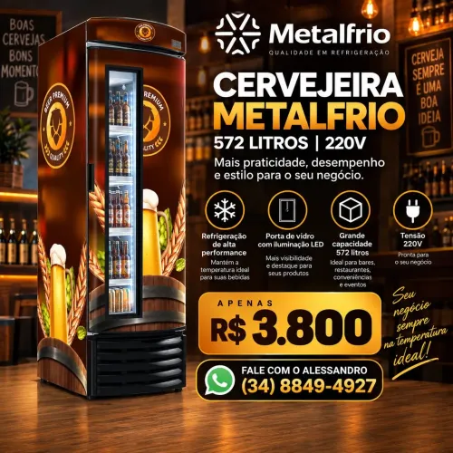 Cervejeira metalfrio 572 litros 220v