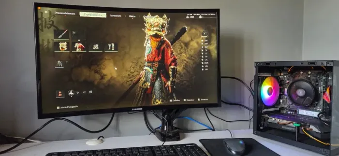 kit Pc NVIDIA 2060 RTX ryZen 5 5500 16gb DDR4 + monitor 27 curvo