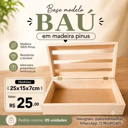 Base baú para cesta
