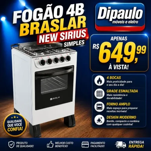Fogão 4 bocas proporcional