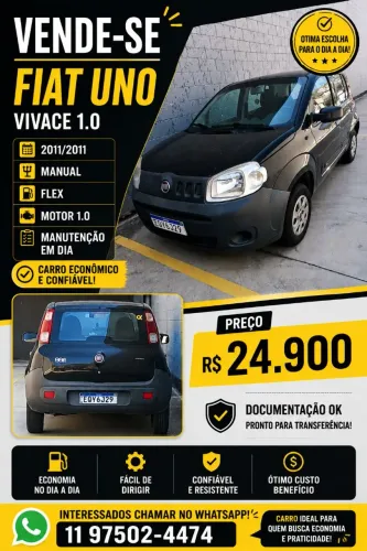 Fiat Uno Vivace/rua 1.0 EVO Fire Flex 8V 5P 2011