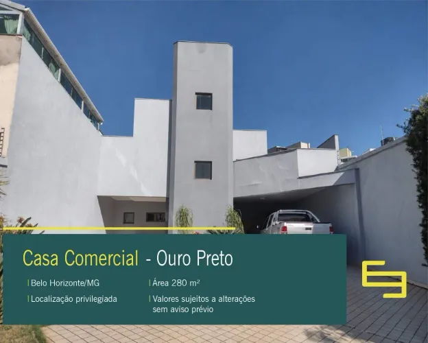 Casa comercial para alugar no bairro Ouro Preto em Belo Horizonte/MG