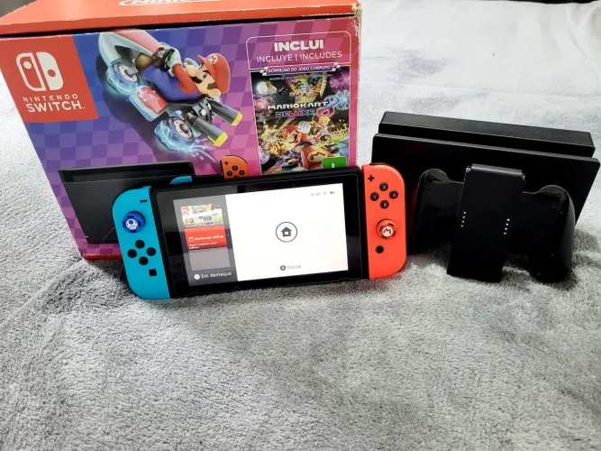 Nintendo Switch V2 Completo Impecável (Aceito Cartão)