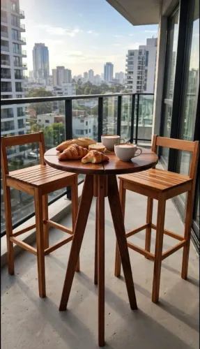 Conjunto Bistro mesa + 2 banquetas 
